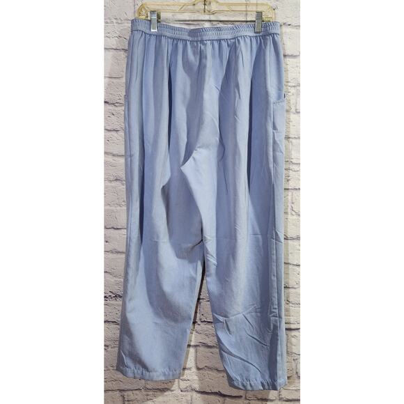 Drapers & Damon's Light Blue Purple Pleated Pants LP Suede Like Feel Soft - Picture 3 of 4